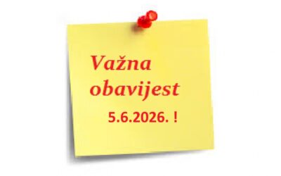 Obavijest za 5.6.2026.